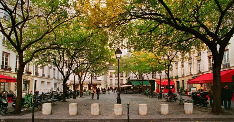 Cafes - Photo of a Plaza with Restaurants During Fall