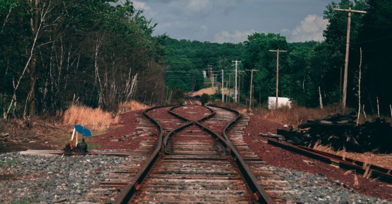 Trails - Brown Metal Train Railway